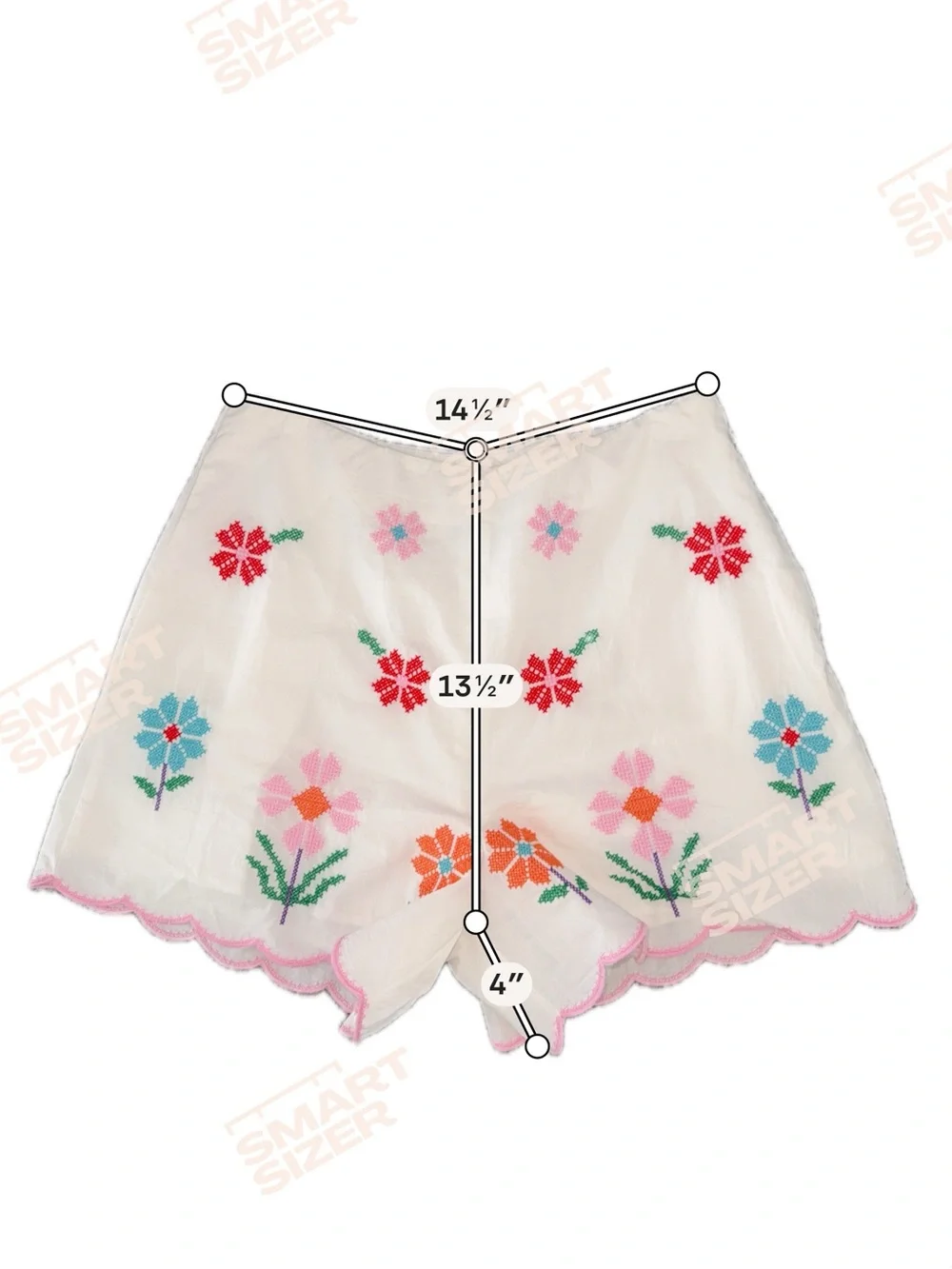 J.Marie Short Set Eloise White Floral Embroidered Top and Shorts - Picture 11 of 13